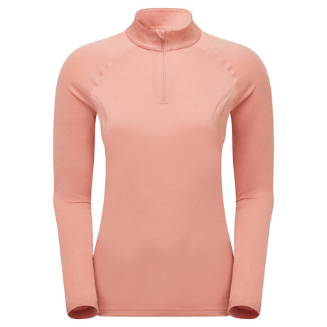 Pink Clay Montane Women's Dart Zip Neck T-Shirt Front