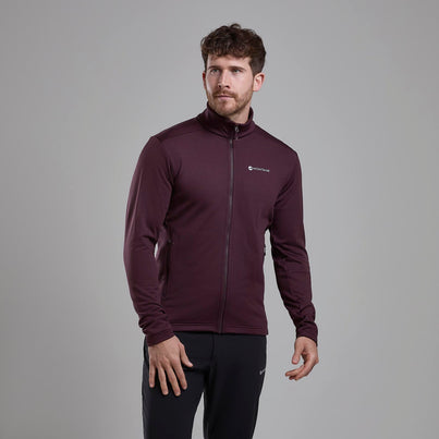 Dark Garnet Montane Men's Protium Fleece Jacket Front