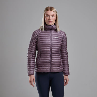 Moonscape Montane Women's Alpine 850 Nano Hooded Down Jacket Front