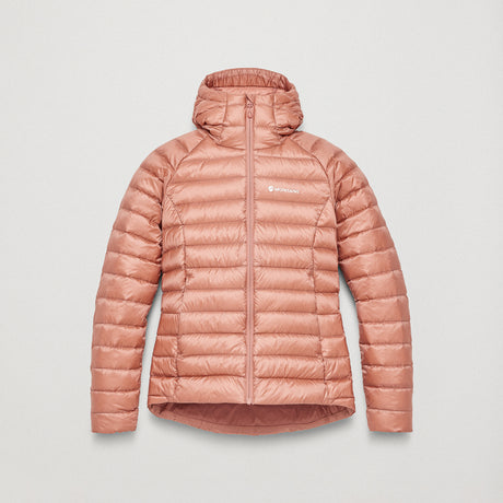 Pink Clay Montane Women's Anti-Freeze Hooded Down Jacket Front FAFZHPCL