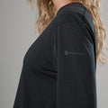 Black Montane Women's Alhena Merino Blend Long Sleeve T-Shirt Model 4