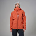 Lava Montane Women's Alta XT Waterproof Jacket Model Front FAXTJLAV