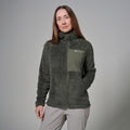 Moss Montane Women's Caldus XT 2.0 Hooded Fleece Jacket Model Front FCXTHMOS
