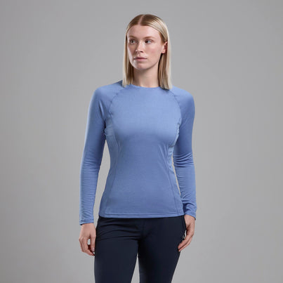 Cornflower Montane Women's Dart Long Sleeve T-Shirt Front