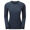 Eclipse Blue Montane Women's Dart Nano Long Sleeve T-Shirt Regular Fit Front