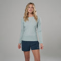 Sea Mist Montane Women's Dart Nano Long Sleeve T-Shirt Model Front
