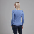 Cornflower Montane Women's Dart Zip Neck T-Shirt Model Back