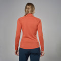 Lava Montane Women's Dart Zip Neck T-Shirt Model Back FDRZILAV