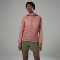 Pink Clay Montane Women's Featherlite Hooded Windproof Jacket Model Front