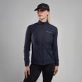 Eclipse Blue Montane Women's Featherlite Windproof Jacket Model Front