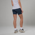 Eclipse Blue Montane Women's Ineo Lite Shorts Model Back