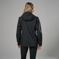 Black Montane Women's Norste Lite Waterproof Jacket Model Back
