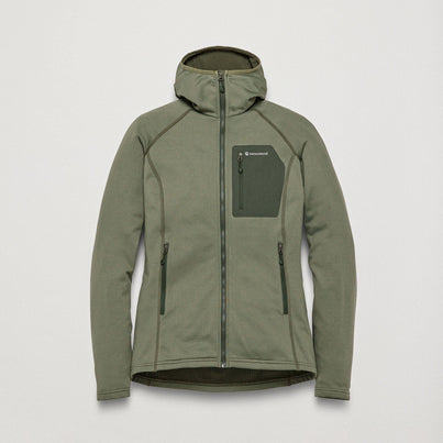 Caper Montane Women's Protium CP Hooded Fleece Jacket Front FPCPHCAP