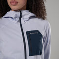 Lilac Haze Montane Women's Protium CP Hooded Fleece Jacket Model 4