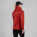 Saffron Red Montane Women's Phase Nano Waterproof Jacket Model Back