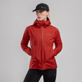 Saffron Red Montane Women's Phase Nano Waterproof Jacket Model 3