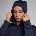 Eclipse Blue Montane Women's Protium Hooded Fleece Jacket Model 4