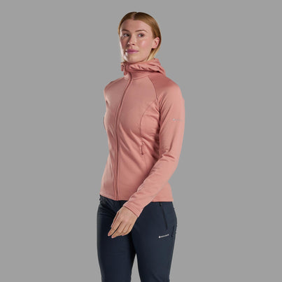 Pink Clay Montane Women's Protium Hooded Fleece Jacket Front
