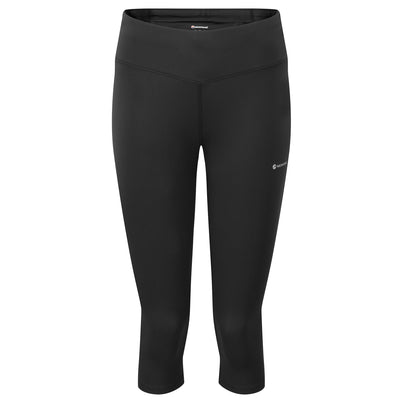 Black Montane Women's Slipstream 3/4 Trail Running Tights Front