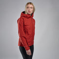 Saffron Red Montane Women's Spirit Lite Waterproof Jacket Model 4