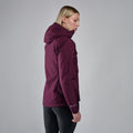 Saskatoon Berry Montane Women's Spirit Waterproof Jacket Model Back