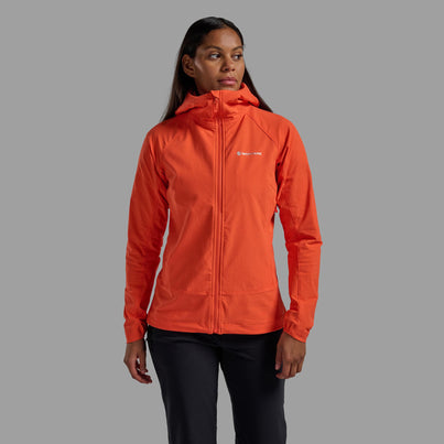 Tigerlily Montane Women's Tenacity Hooded Softshell Jacket Front