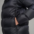 Black Montane Women's Thaw Hooded Down Jacket Model 5 FTHAHBLA