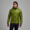 Alder Green Montane Men's Anti-Freeze Lite Hooded Down Jacket Model Front