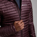 Dark Garnet Montane Men's Anti-Freeze Lite Hooded Down Jacket Model 3