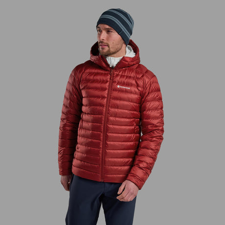 Dark Maple Montane Men's Anti-Freeze Hooded Down Jacket Front MAFZHDAM