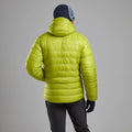 Citrus Spring Montane Men's Alpine 850 Hooded Down Jacket Model Back