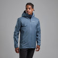 Stone Blue Montane Men's Cetus Lite Waterproof Jacket Model Front