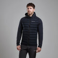 Black Montane Men's Composite Hooded Down Jacket Model Front