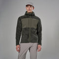 Moss Montane Men's Caldus XT 2.0 Hooded Fleece Jacket Model Front MCXTHMOS