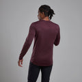 Dark Garnet Montane Men's Dart Long Sleeve T-Shirt Model Back