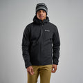 Black Montane Men's Fireball Hooded Insulated Jacket Model Front