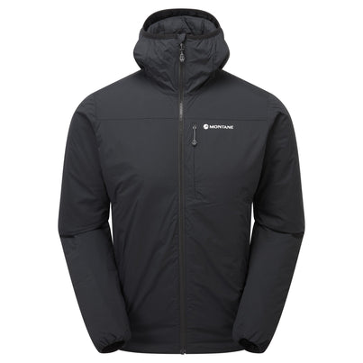 Black Montane Men's Fireball Hooded Insulated Jacket Front