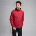 Acer Red Montane Men's Fireball Nano Hooded Jacket Model Front