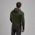 Oak Green Montane Men's Fury XT Hooded Fleece Jacket Model Back