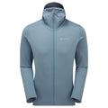 Stone Blue Montane Men's Fury Hooded Fleece Jacket Front