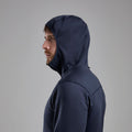 Eclipse Blue Montane Men's Fury Lite Hooded Fleece Jacket Model 3