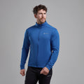 Neptune Blue Montane Men's Fury Lite Fleece Jacket Model Front