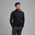 Black Montane Men's Fury XT Fleece Pull-On Model Front