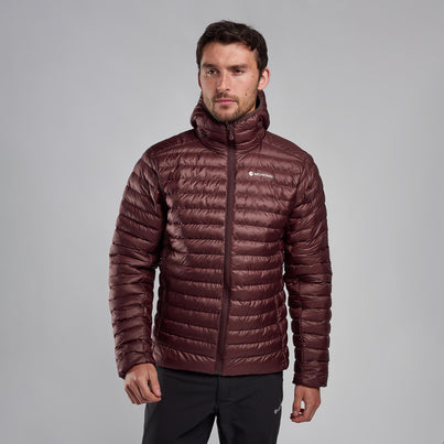Dark Garnet Montane Men's Icarus Hooded Insulated Jacket Front
