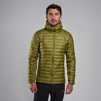 Alder Green Montane Men's Icarus Lite Hooded Jacket Front