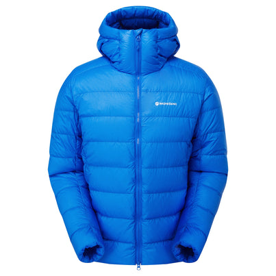 Neptune Blue Montane Men's Kamen Hooded Down Jacket Front