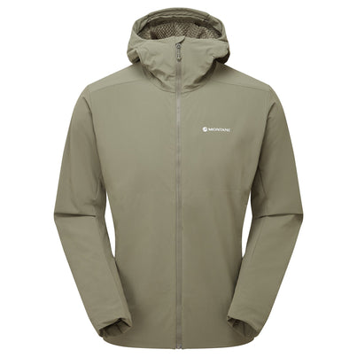 Caper Montane Men's Khamsin Hooded Softshell Jacket Front