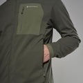 Moss Montane Men's Khamsin Lite Hooded Softshell Jacket Model 5 MKHLHMOS