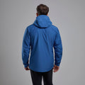 Neptune Blue Montane Men's Phase Waterproof Jacket Model Back