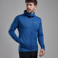 Neptune Blue Montane Men's Protium Hooded Fleece Jacket Model 4